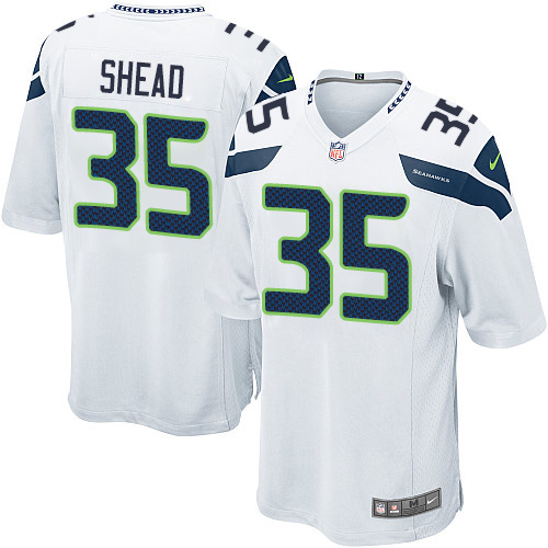 Men's Game DeShawn Shead Nike Jersey White Road - #35 NFL Seattle Seahawks